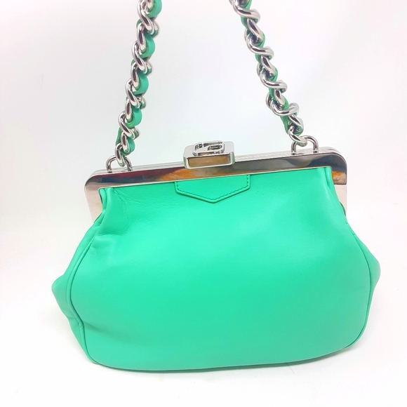 Rare Alexandra Clancy Leather Chain Link Purse - Picture 5 of 13